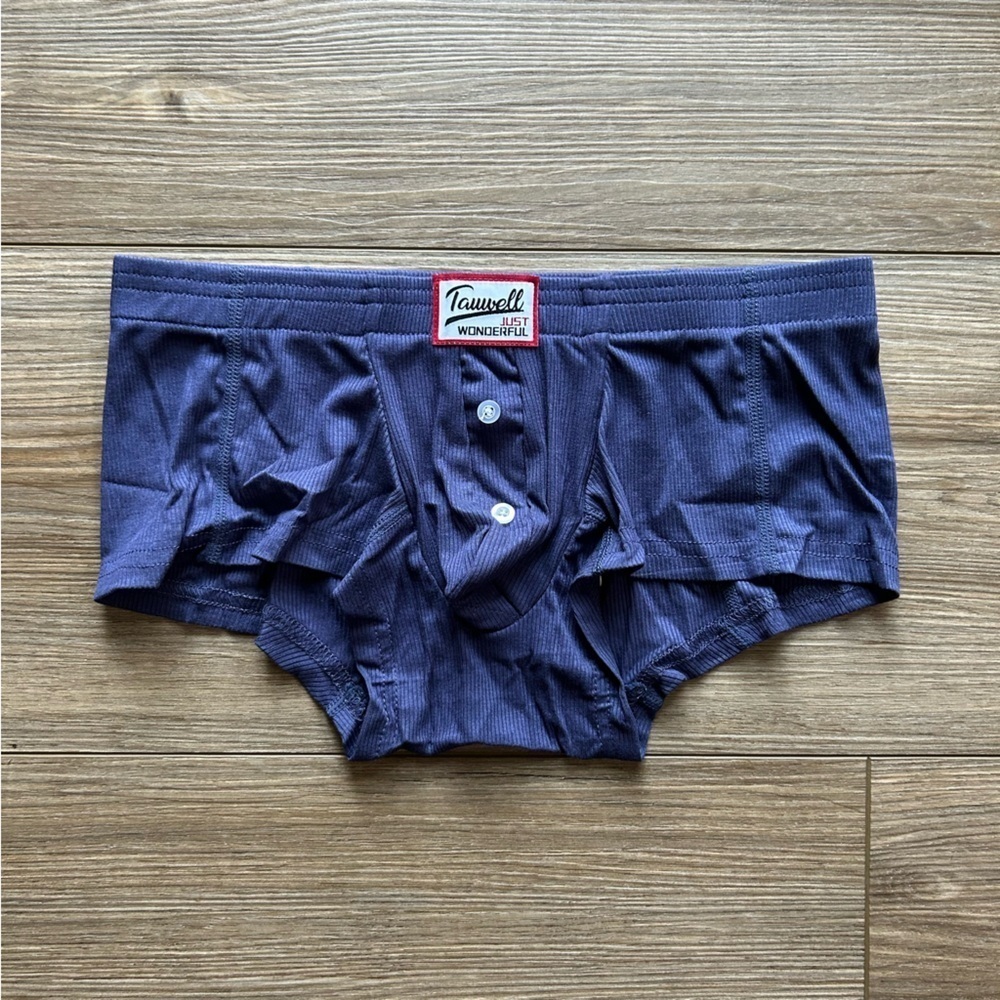 Tauwell | Men’s Low Rise Short Boxer Trunks in Blue